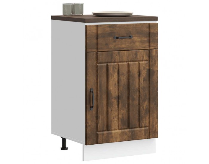 Sonata H Кухненски шкаф Lucca, опушен дъб, инженерно дърво