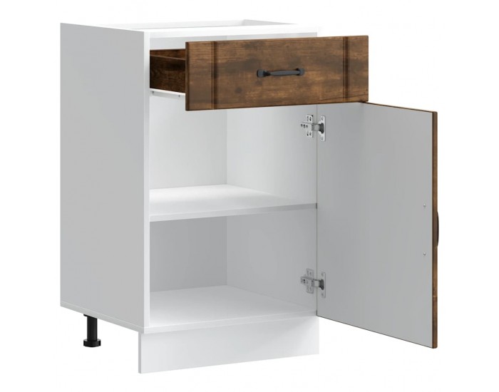 Sonata H Кухненски шкаф Lucca, опушен дъб, инженерно дърво