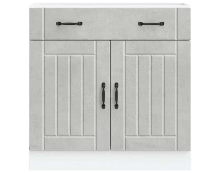 Sonata H Кухненски шкаф Lucca, бетонно сив, инженерно дърво