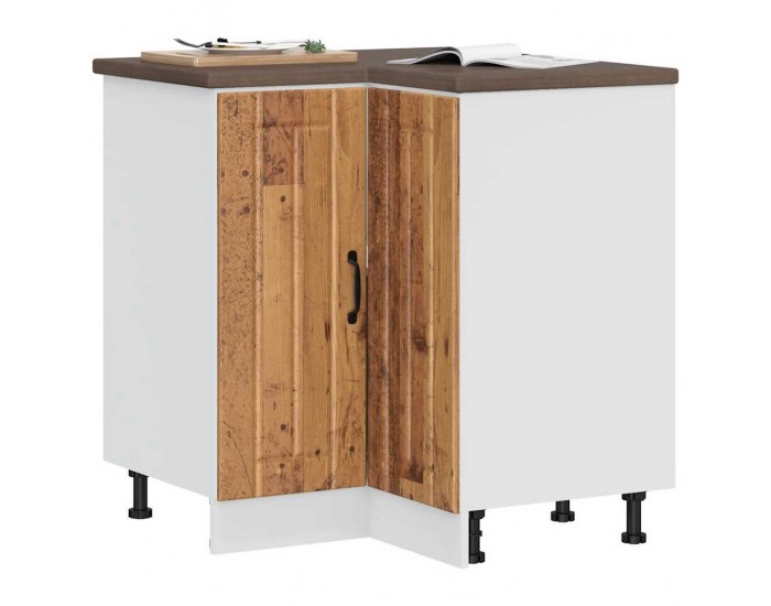 Sonata H Кухненски ъглов шкаф Lucca, старо дърво, инженерно дърво