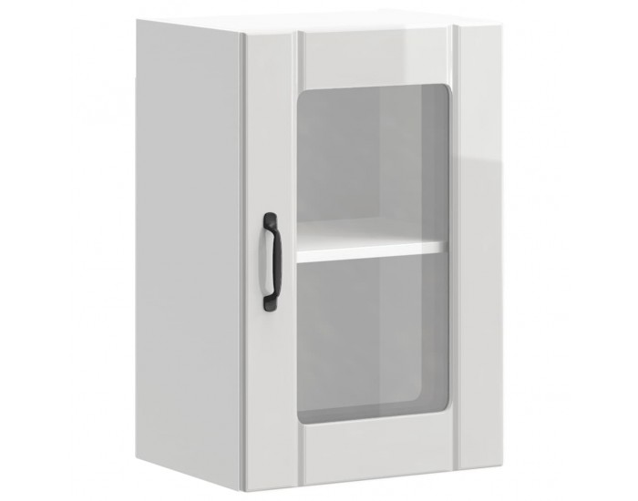 Sonata H Кухненски стенен шкаф със стъклена врата Lucca бял гланц