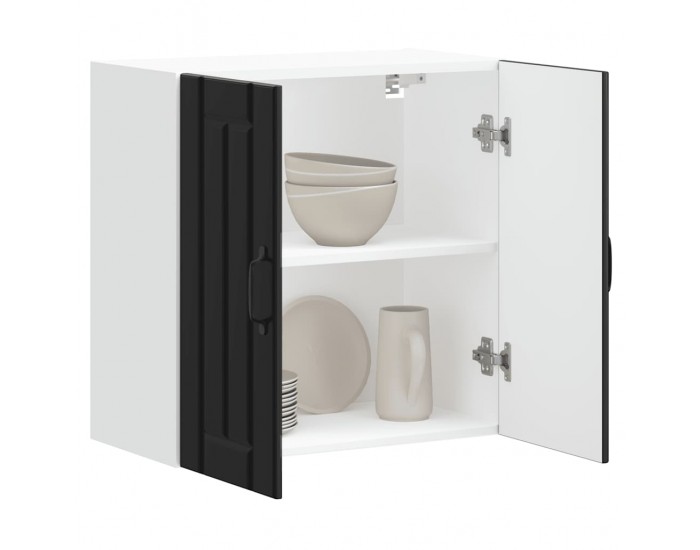 Sonata H Кухненски стенен шкаф Lucca, черен, инженерно дърво