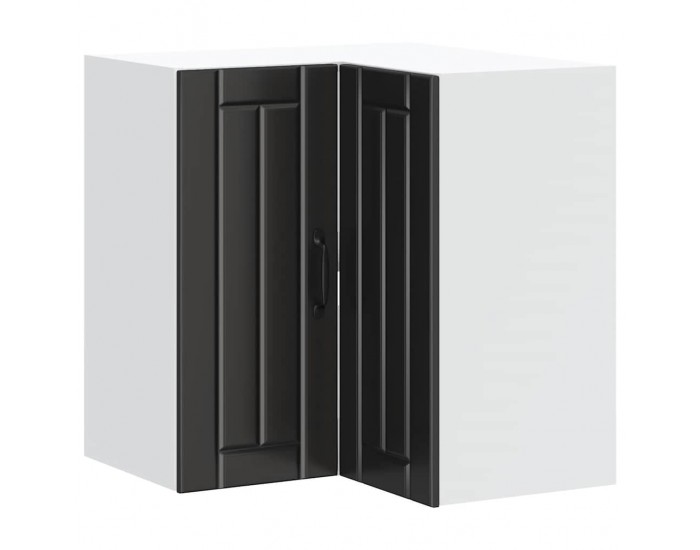 Sonata H Кухненски стенен ъглов шкаф Lucca, черен, инженерно дърво