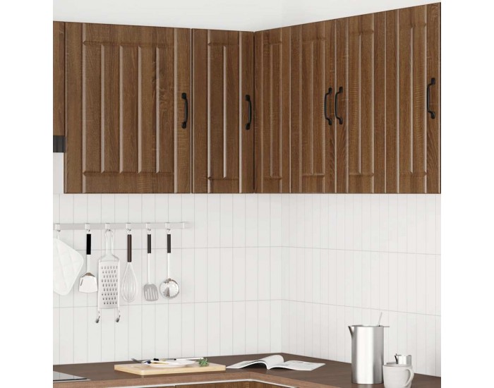 Sonata H Кухненски стенен ъглов шкаф Lucca, кафяв дъб, инженерно дърво