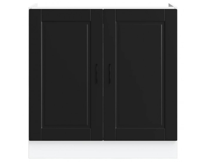 Sonata H Шкаф за мивка, Porto, черен, 80x46x81,5 см, инженерно дърво