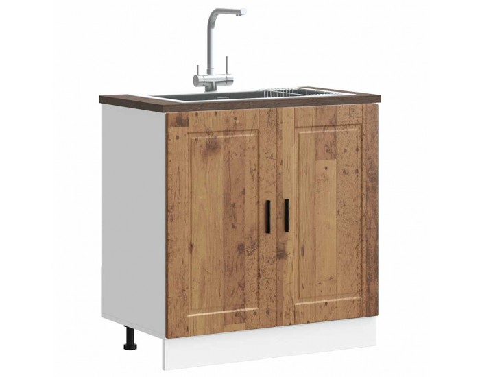 Sonata H Шкаф за мивка, Porto, старо дърво, 80x46x81,5см инженерно дърво