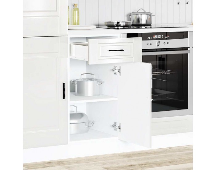 Sonata H Кухненски шкаф Porto, бял гланц, инженерно дърво