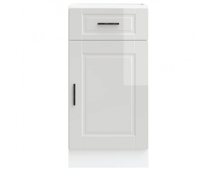 Sonata H Кухненски шкаф Porto, бял гланц, инженерно дърво