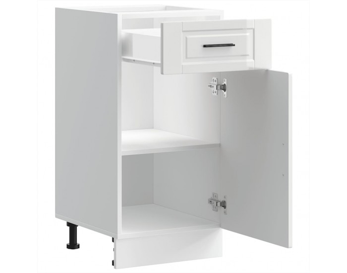 Sonata H Кухненски шкаф Porto, бял гланц, инженерно дърво