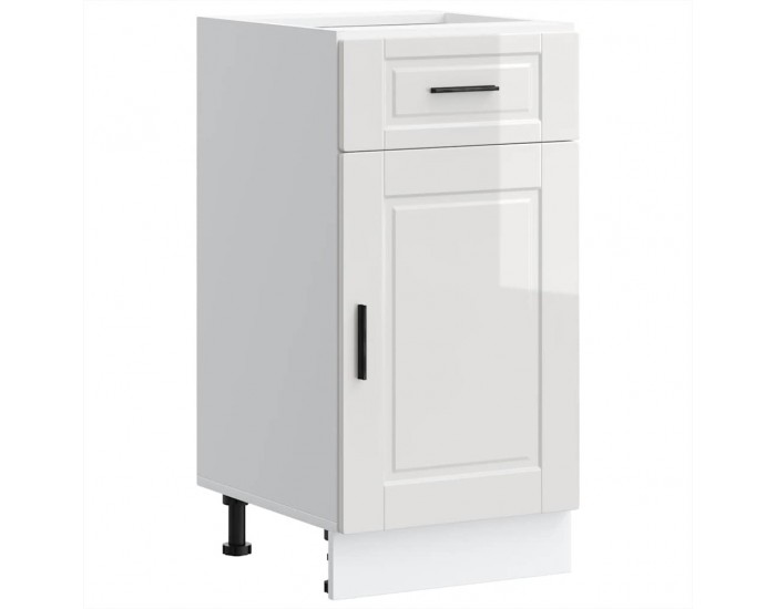 Sonata H Кухненски шкаф Porto, бял гланц, инженерно дърво