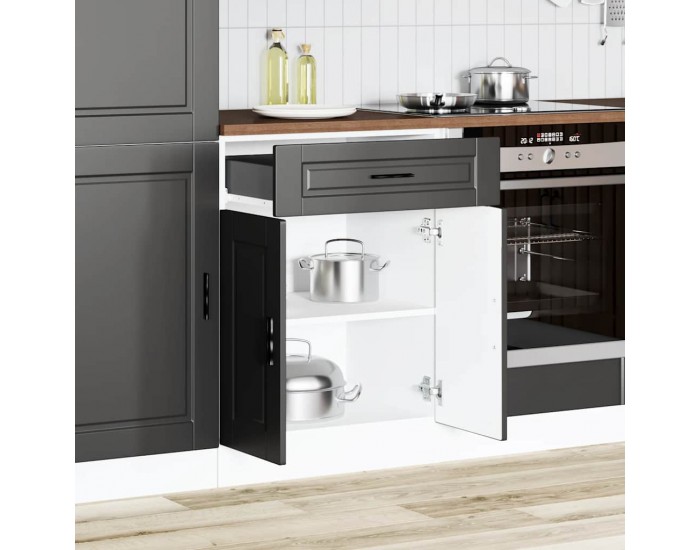 Sonata H Кухненски шкаф Porto, черен, инженерно дърво