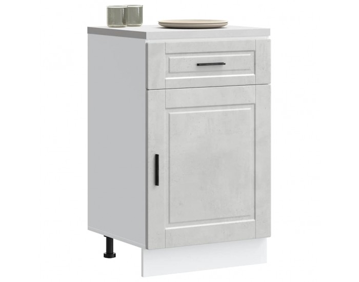 Sonata H Кухненски шкаф Porto, бетонно сив, инженерно дърво