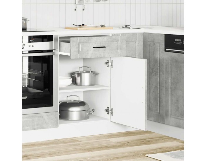 Sonata H Кухненски шкаф Porto, бетонно сив, инженерно дърво