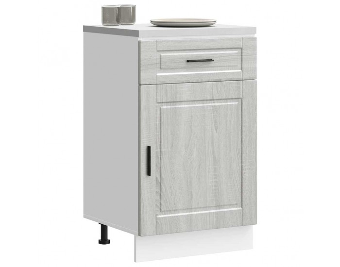 Sonata H Кухненски шкаф Porto, сив сонома, инженерно дърво