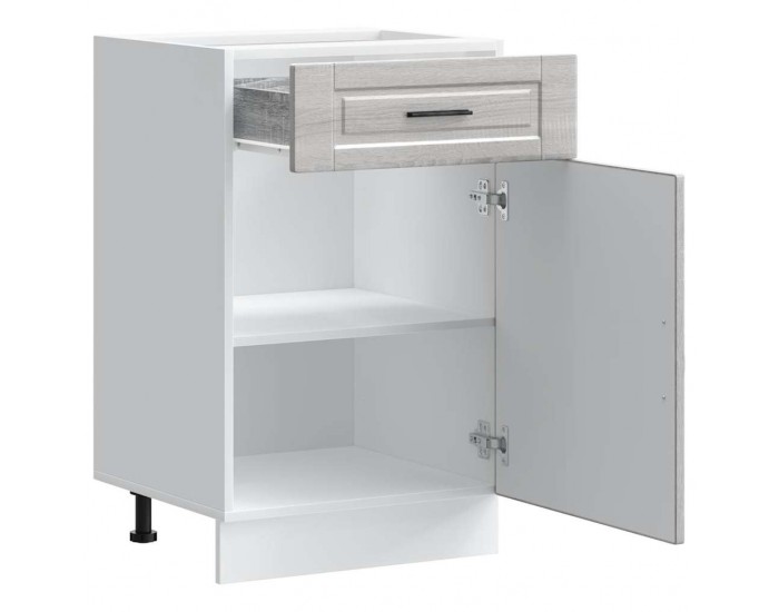 Sonata H Кухненски шкаф Porto, сив сонома, инженерно дърво