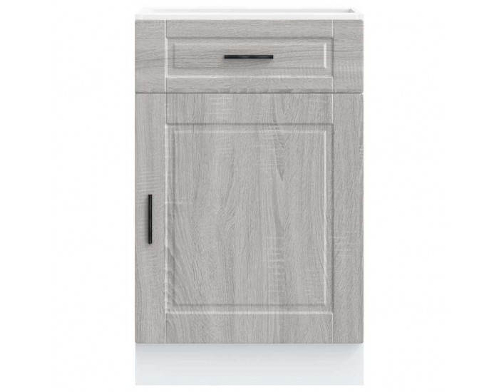 Sonata H Кухненски шкаф Porto, сив сонома, инженерно дърво