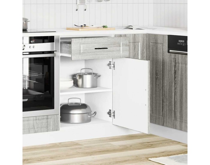 Sonata H Кухненски шкаф Porto, сив сонома, инженерно дърво