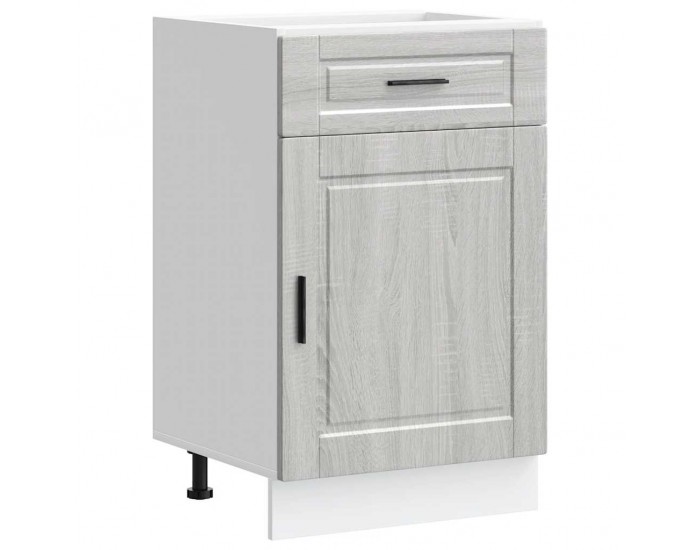 Sonata H Кухненски шкаф Porto, сив сонома, инженерно дърво