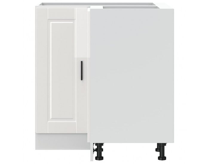 Sonata H Кухненски ъглов шкаф Lucca, бял гланц, инженерно дърво