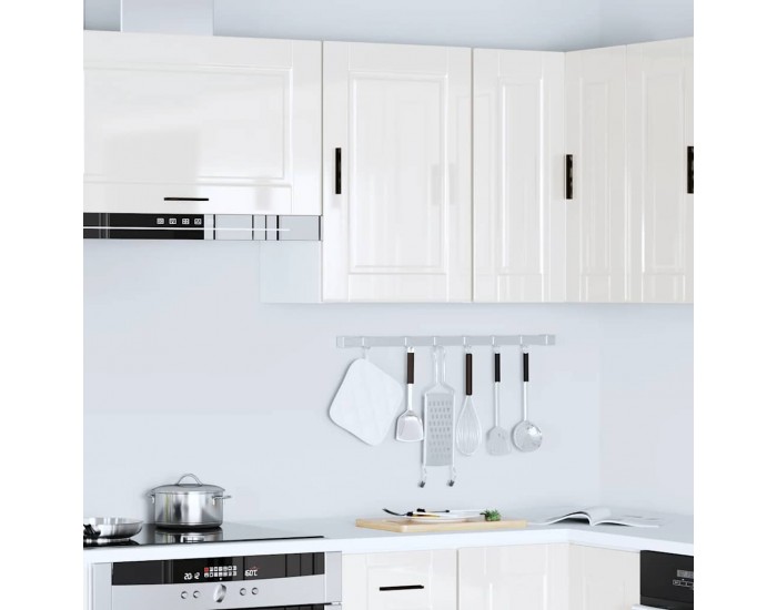 Sonata H Кухненски стенен шкаф Porto, бял гланц, инженерно дърво