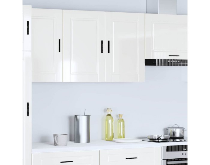 Sonata H Кухненски стенен шкаф Porto, бял гланц, инженерно дърво