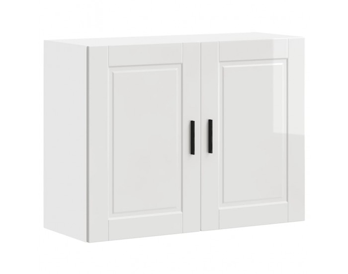 Sonata H Кухненски стенен шкаф Porto, бял гланц, инженерно дърво