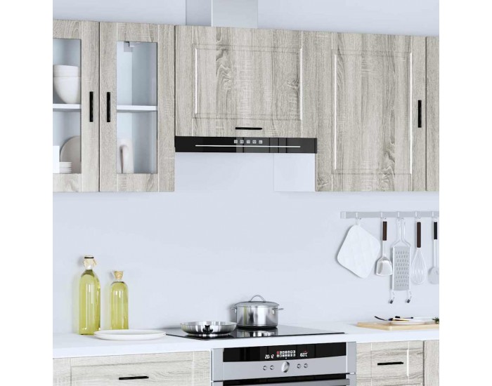 Sonata H Кухненски стенен шкаф Porto, сив сонома, инженерно дърво