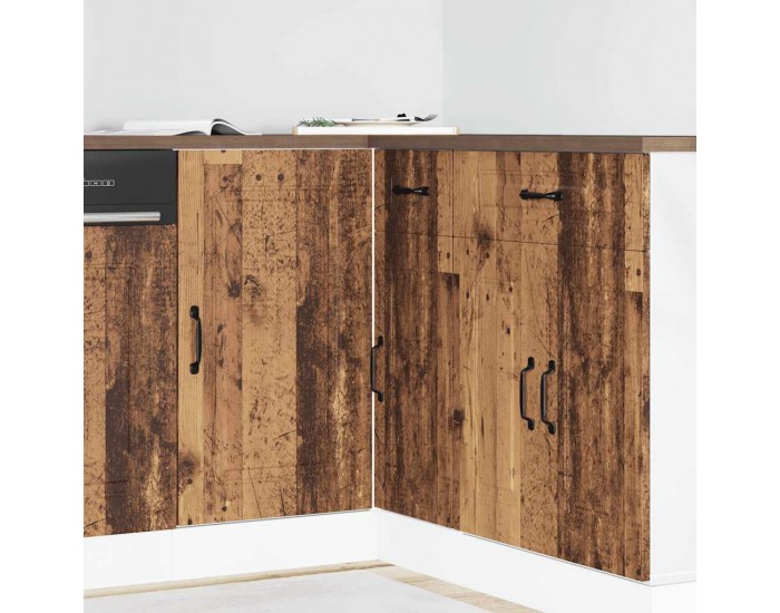 Sonata H Кухненски шкаф, Kalmar, старо дърво, инженерно дърво
