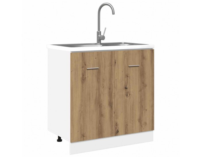 Sonata H Долен шкаф за мивка Lyon, дъб Artisan, 80x46x81,5 см, инженерно дърво