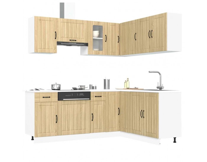 Sonata H Комплект кухненски шкафове от 11 части Lucca, инженерно дърво