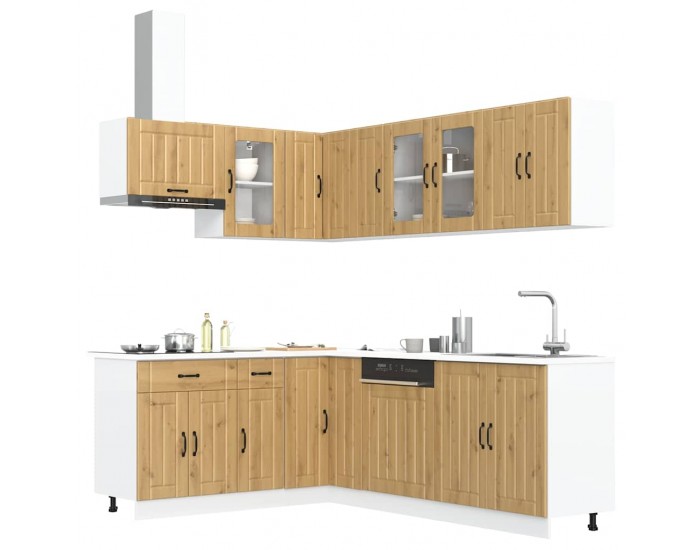 Sonata H Комплект кухненски шкафове от 11 части Lucca занаятчийски дъб