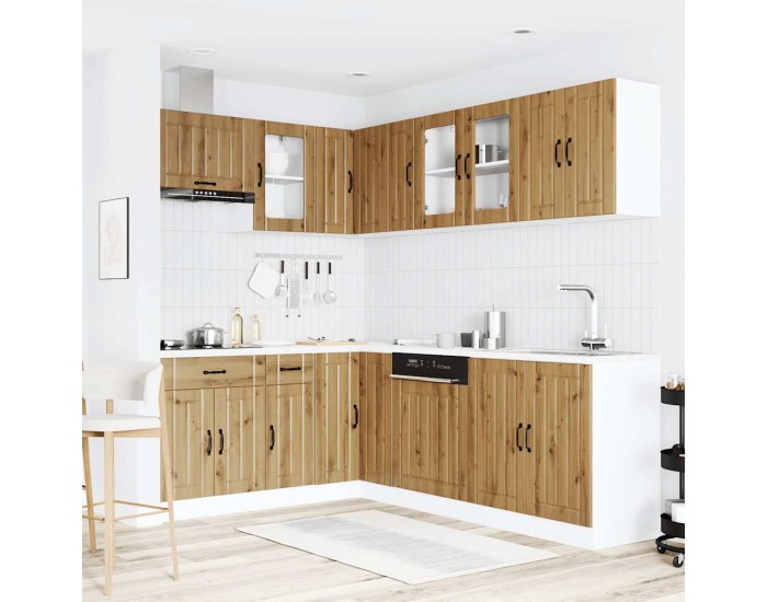 Sonata H Комплект кухненски шкафове от 11 части Lucca занаятчийски дъб