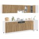 Sonata H Комплект кухненски шкафове, 11 части, Lyon, дъбов рафт, инженерна дървесина