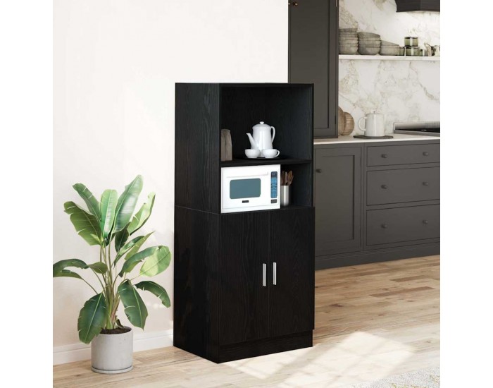 Sonata H Кухненски шкаф Черен 57x41,5x131,5 cm Инженерна дървесина