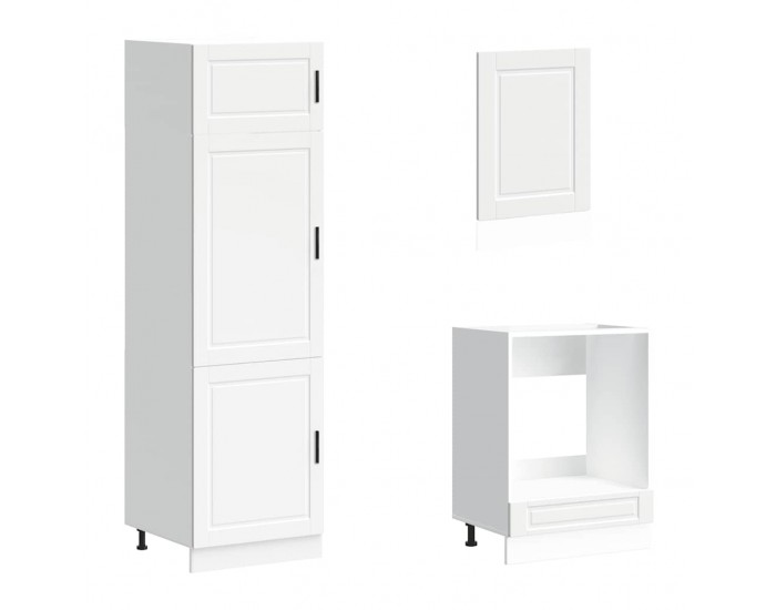 Sonata H Комплект кухненски шкафове, 7 части, Porto, бяло инженерно дърво