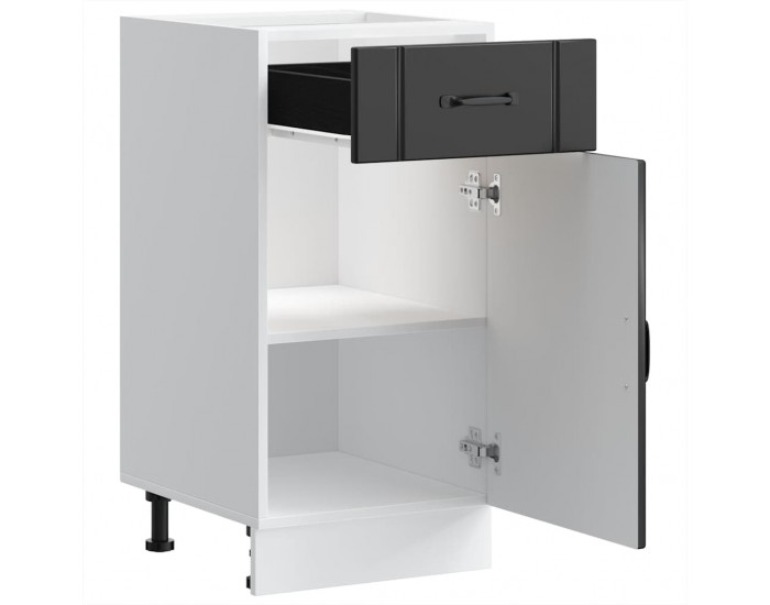 Sonata H Кухненски шкаф Lucca Черно инженерно дърво