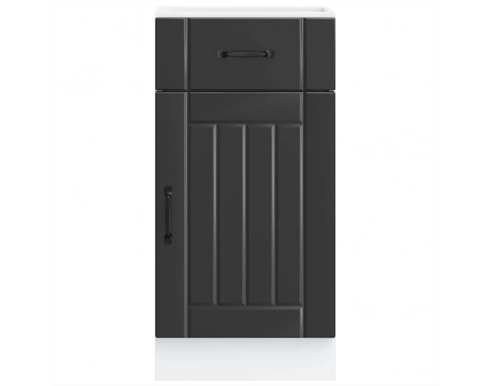 Sonata H Кухненски шкаф Lucca Черно инженерно дърво