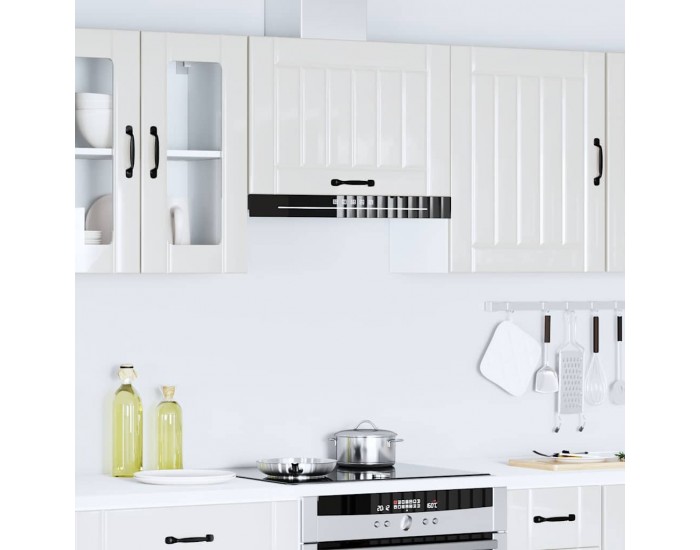 Sonata H Кухненски стенен шкаф Lucca, бял гланц, инженерно дърво