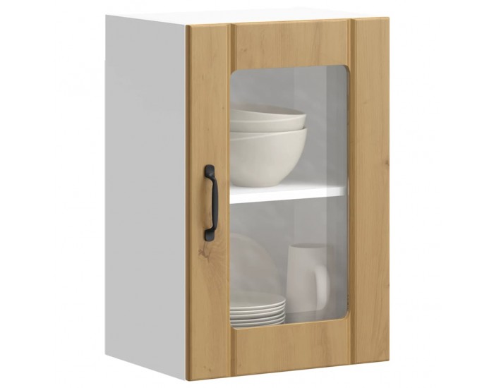 Sonata H Кухненски стенен шкаф със стъклена врата Lucca дъб артизан