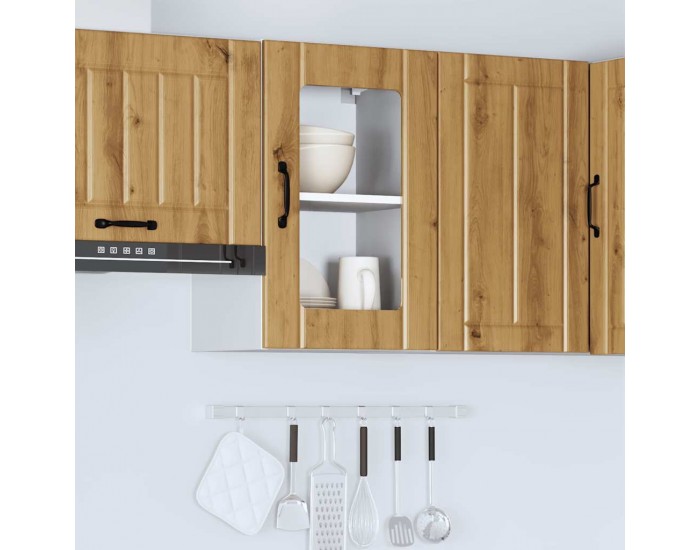Sonata H Кухненски стенен шкаф със стъклена врата Lucca дъб артизан