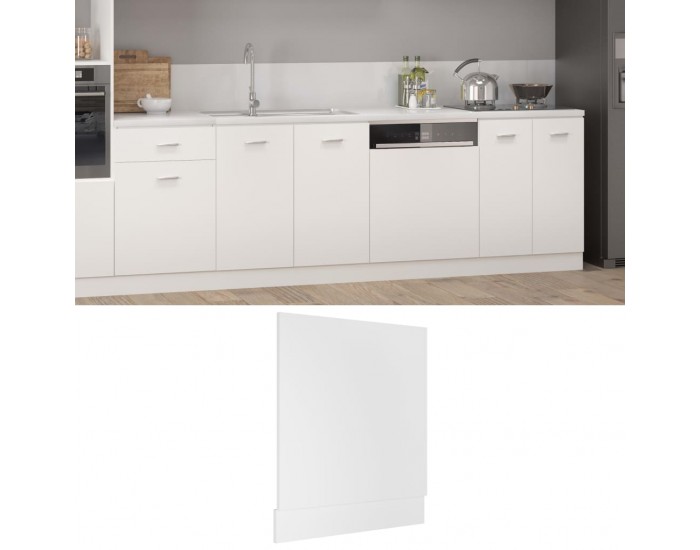 Sonata H Панел за съдомиялна машина Lyon, бял, 59,5x3x67 см, инженерно дърво