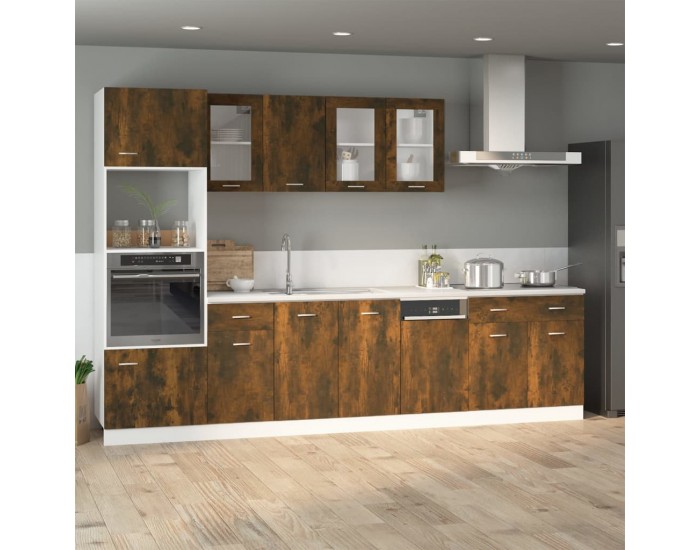 Sonata H Долен шкаф с чекмеджета Lyon, опушен дъб, 40x46x81,5 см, инженерно дърво