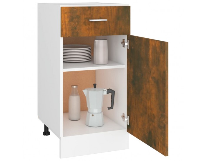 Sonata H Долен шкаф с чекмеджета Lyon, опушен дъб, 40x46x81,5 см, инженерно дърво