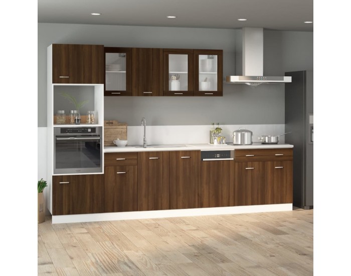 Sonata H Шкаф с чекмеджета Lyon, кафяв дъб, 40x46x81,5 см, инженерно дърво