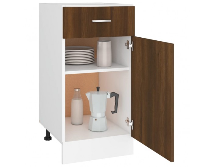 Sonata H Шкаф с чекмеджета Lyon, кафяв дъб, 40x46x81,5 см, инженерно дърво