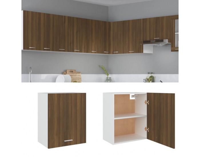 Sonata H Висящ шкаф Lyon, кафяв дъб, 50x31x60 см, инженерно дърво