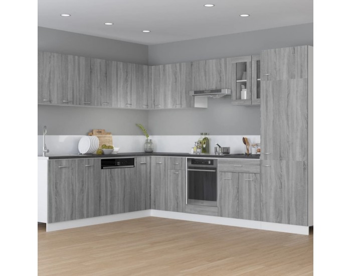 Sonata H Висящ шкаф Lyon сив, цвят сонома, 29,5x31x60 см, инженерно дърво