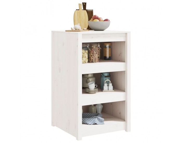 Sonata H Кухненски шкаф за открито, бял, 55x55x92 см, бор масив