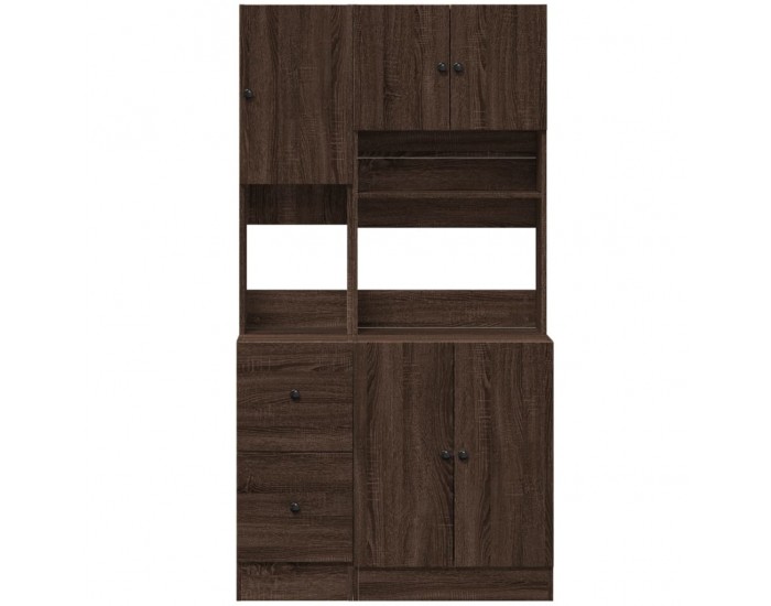 Sonata H Кухненски шкаф, кафяв дъб, 95x50x180 см, инженерно дърво