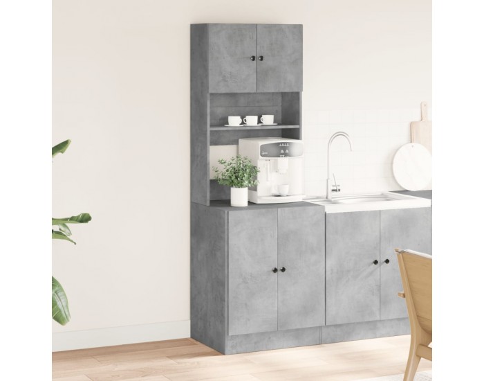 Sonata H Кухненски шкаф, бетонно сив, 60x50x180 см, инженерно дърво